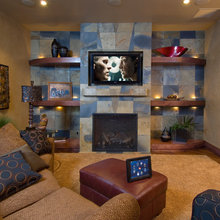 Fireplace shelving