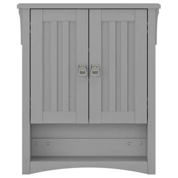 Salinas Bathroom Wall Cabinet with Doors in Cape Cod Gray - Engineered Wood