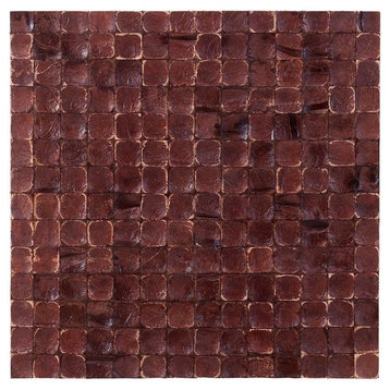East at Main Brown Luster Coconut Shell Wall Tile