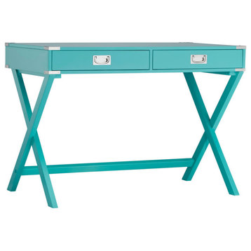 Alastair Campaign Writing Desk, Teal
