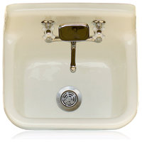 Deep Utility Sink Antique Style Cast Iron Porcelain Farm Sink Set, Black