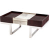 Curtis Coffee Table, Stainless Steel, Brown