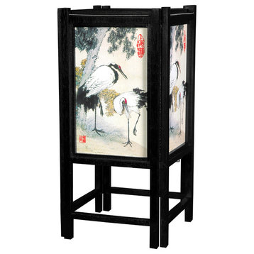 14" Art Shoji Lamp, Cranes