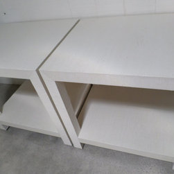 Custom Grasscloth End Tables - Side Tables And End Tables