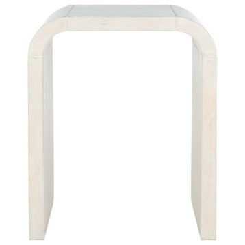 Safavieh Liasonya Curved Accent Table, White Washed
