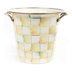 Parchment Check Enamel Wine Cooler | MacKenzie-Childs - Serveware