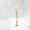 Single Handle Floor Mounted Clawfoot Tub Faucet, Gold