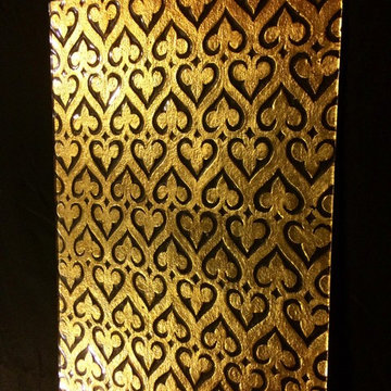 Gold Leafed Glass Panel