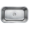 31 1/2 inch Undermount Single Bowl Stainless Steel Kitchen Sink Combo Set, Chrom