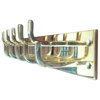 Modern Hook Double Row Bar, 2" Wide, Polished Brass, 18"W x 2"H