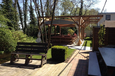 Exemple d'une terrasse tendance.