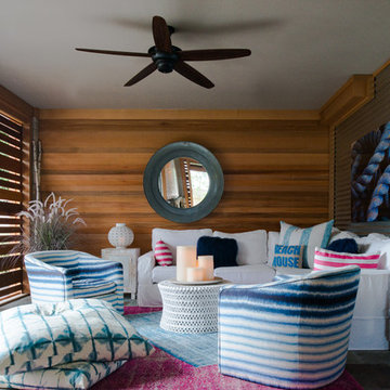 Beach Style Family Room