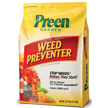 Preen® 24-63802 Garden Weed Preventer, 31.3 Lbs, Cover Upto 5000 Sq.Ft.