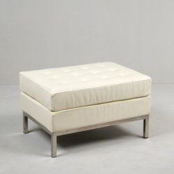 Florence Knoll: Small Rectangular Ottoman Replica - Footstools And Ottomans