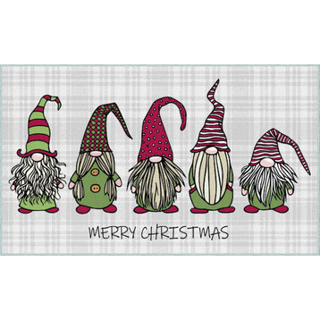 Mohawk Home Christmas Gnomes Grey 1' 6" x 2' 6" Kitchen Mat