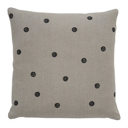 k studio - Dots Pillow, Black - Decorative Pillows