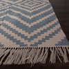 Tribal Pattern Polyester Blue/Ivory Indoor-Outdoor Area Rug ( 3.6x5.6 )
