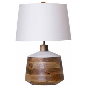 Cameron Table Lamp, White Marble