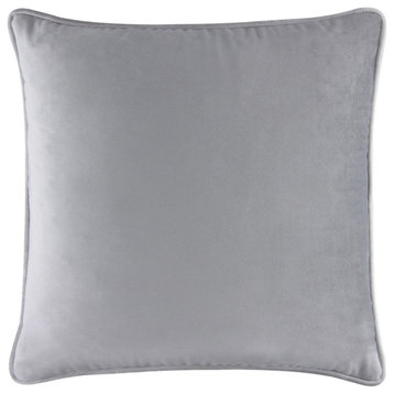 Sparkles Home Coordinating Pillow, Silver Velvet, 16x16