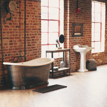 Industrial Open Loft Bathroom
