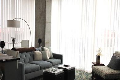 Inspiration for a contemporary living room remodel in Atlanta