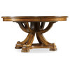 Tynecastle Round Pedestal Dining Table with One 18" Leaf