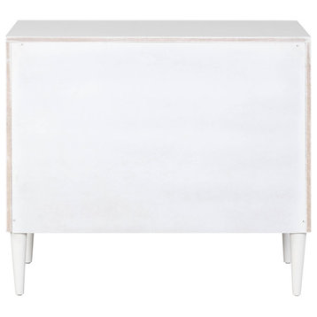 ACME Dubni 2-Drawer Wooden Accent Table in White & Black Finish