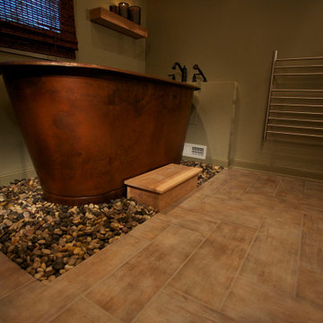 72" Hammered Copper Modern Style Bathtub (BTM72DB)