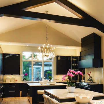 Painted Glass Backsplash