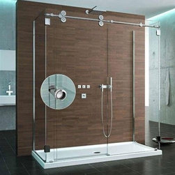 Fleurco Kinetik In-Line 45"-48" Three-Sided Door 36" Return Panel with Flush-Pul - Bath Products