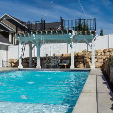 All-in-ONE: Pavilion, Deck, Diving Platform, Waterfall, Swimming FUN!