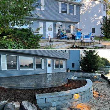 Cedar Lake - lakeside patio renovation