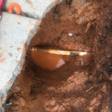 Water Leak under Driveway Concrete