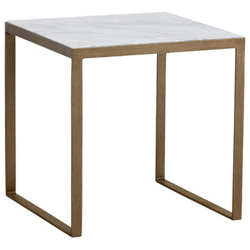 Evert End Table, White