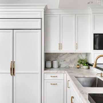 Black & White Kitchen with Accents of Gold