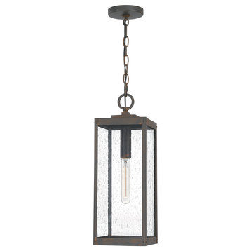 Westover 1-Light Outdoor Hanging Lantern, Industrial Bronze