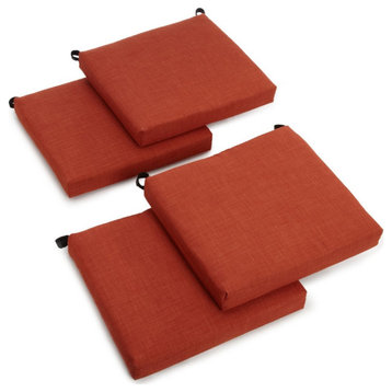 20"x19" Spun Polyester Chair Cushion, Set of 4, Cinnamon