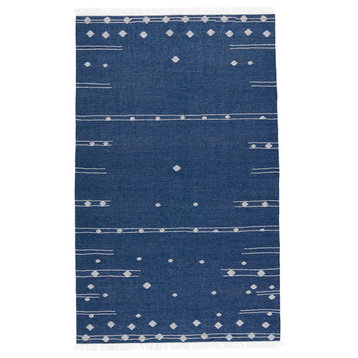 Jaipur Living Calli Indoor/ Outdoor Geometric Blue/ White Area Rug, 8'10"x11'9"