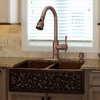 Copper Pull Down Kitchen Faucet, Single Level Solid Brass Kitchen Sink Faucets, Antique Copper