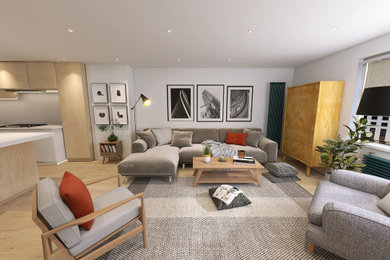 Living room - contemporary living room idea in London