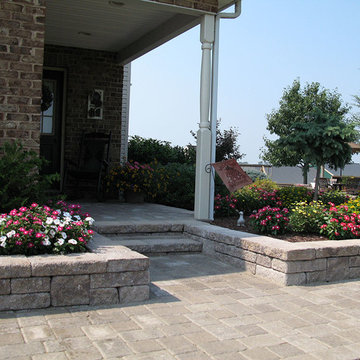Creative Outdoor Stairs Options using Allan Block Retaining Walls