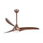Ceiling Fan, Distressed Koa With Frosted Glass