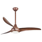 Minka Aire - Ceiling Fan, Distressed Koa With Frosted Glass - Number of Bulbs: 1