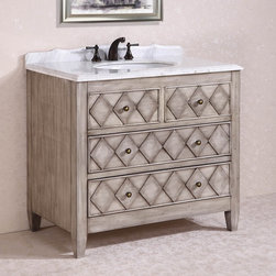 Abel Antique 48 inch Medium Brown Single Sink Bathroom Vanity - Bathroom Vanities And Sink Consoles