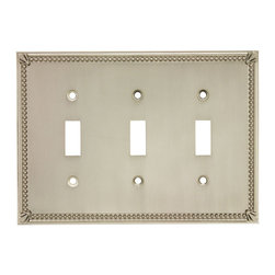 Cosmas - Cosmas Decorative Wall Plates/Outlet Cover, Satin Nickel, 44000 Series - Switch Plates And Outlet Covers
