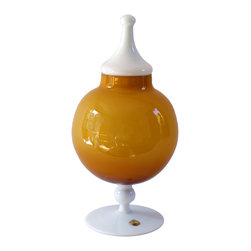 EMPOLI TWO-TONE APOTHECARY LIDDED JAR - Vases