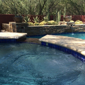 Lightstreams Royal Blue Waterline Tile & Peacock BBQ