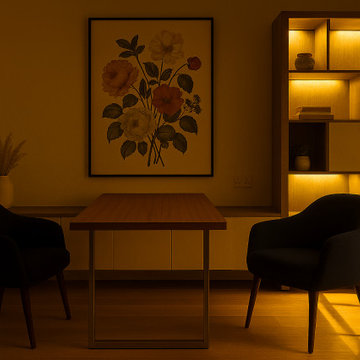 Bespoke Reading Nook with Oak Shelving – London N20