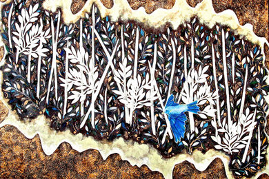 "Cruel April #2" Illuminated Fine Art Original