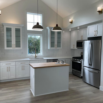 Large White Shaker Kitchen Project with Island